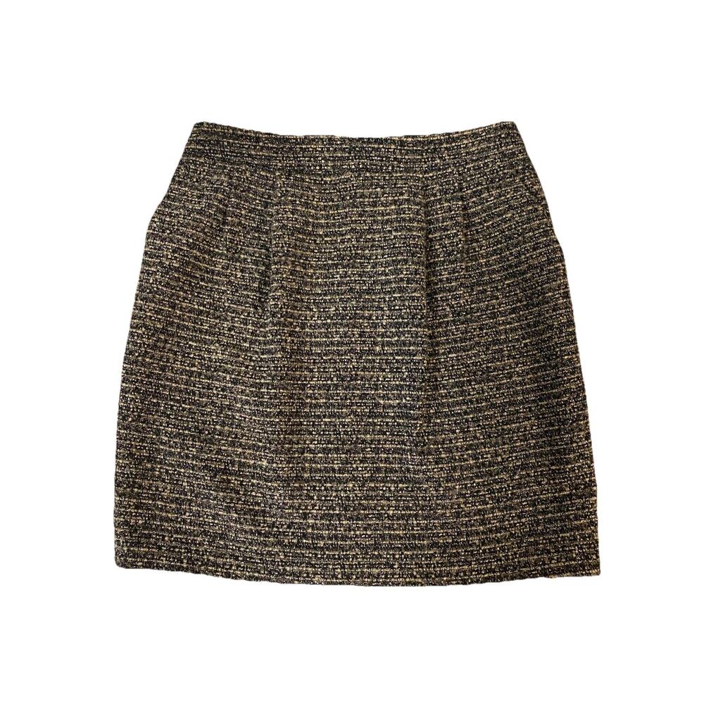 Boden Pencil Skirt Black Metallic US Size 6 Pleated With‎ Pockets